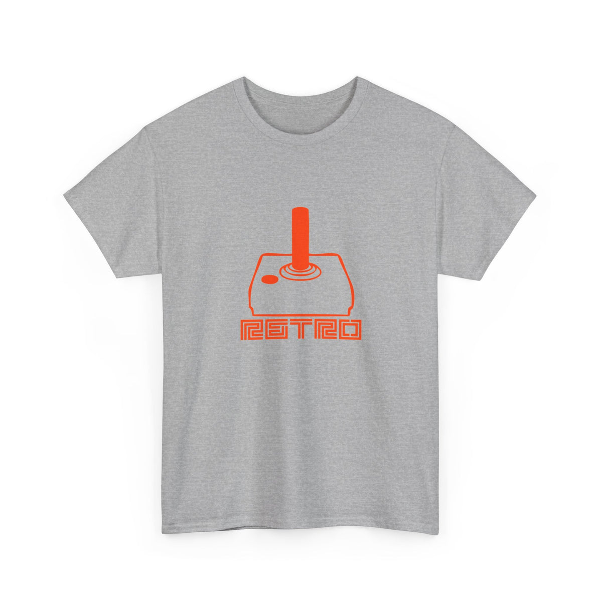 Retro Arcade Joystick T-Shirt in Sport Grey – nostalgic gaming graphic tee