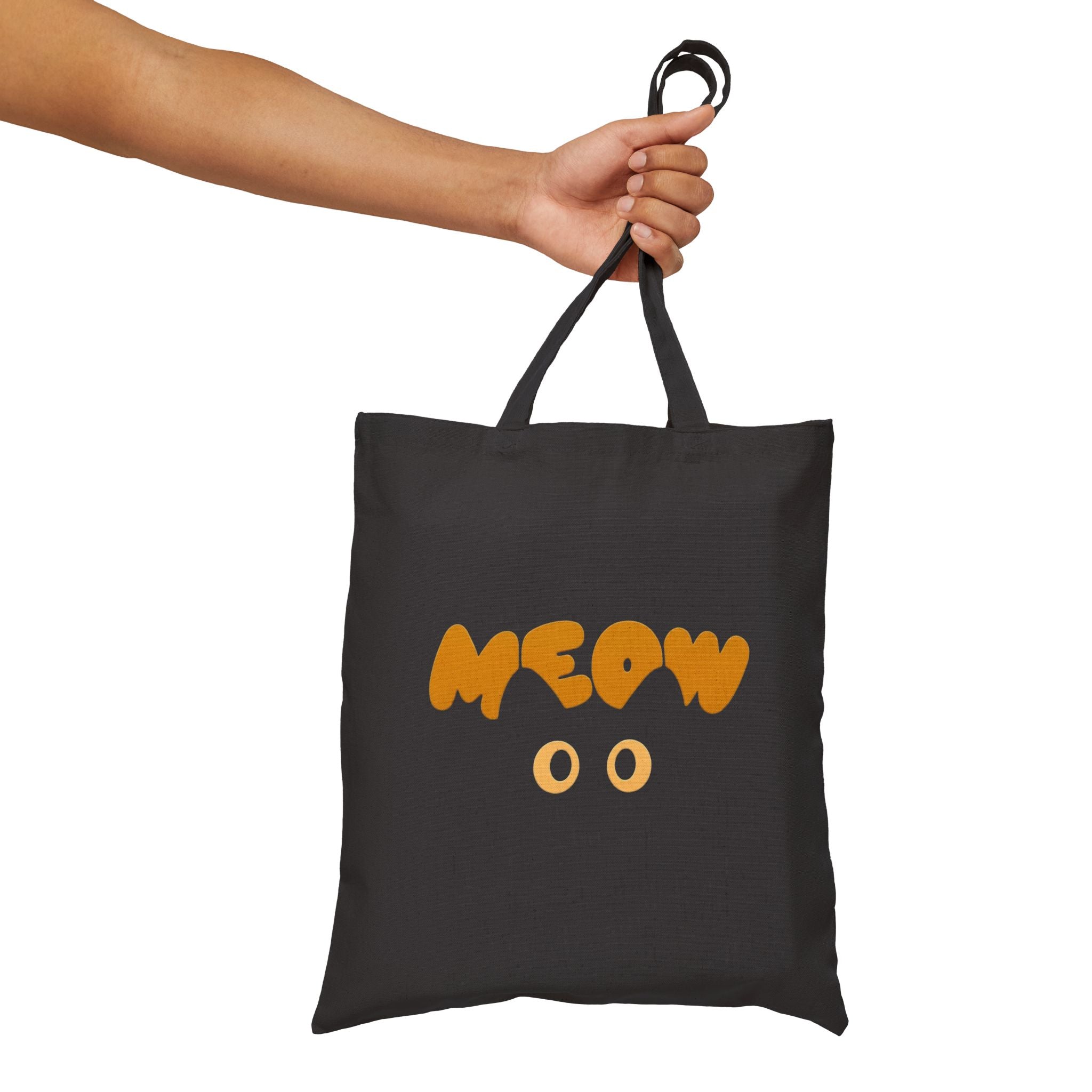 'Meow' — Canvas Grocery & Book Tote