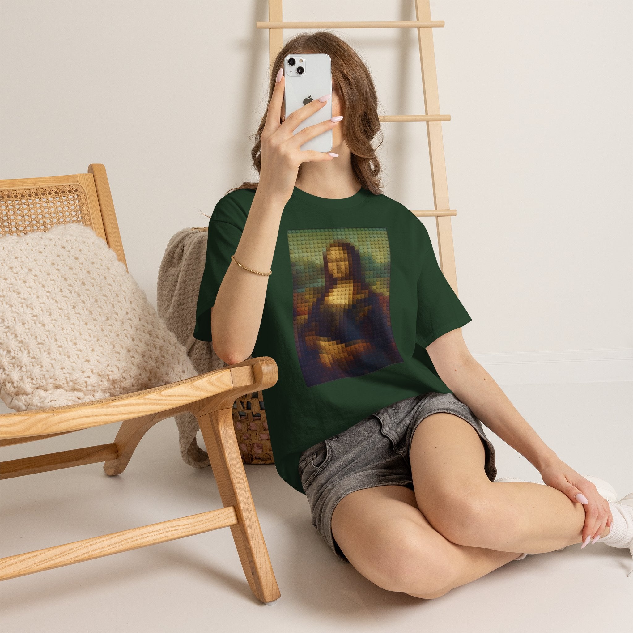 Pixelated Mona Lisa - T‑Shirt