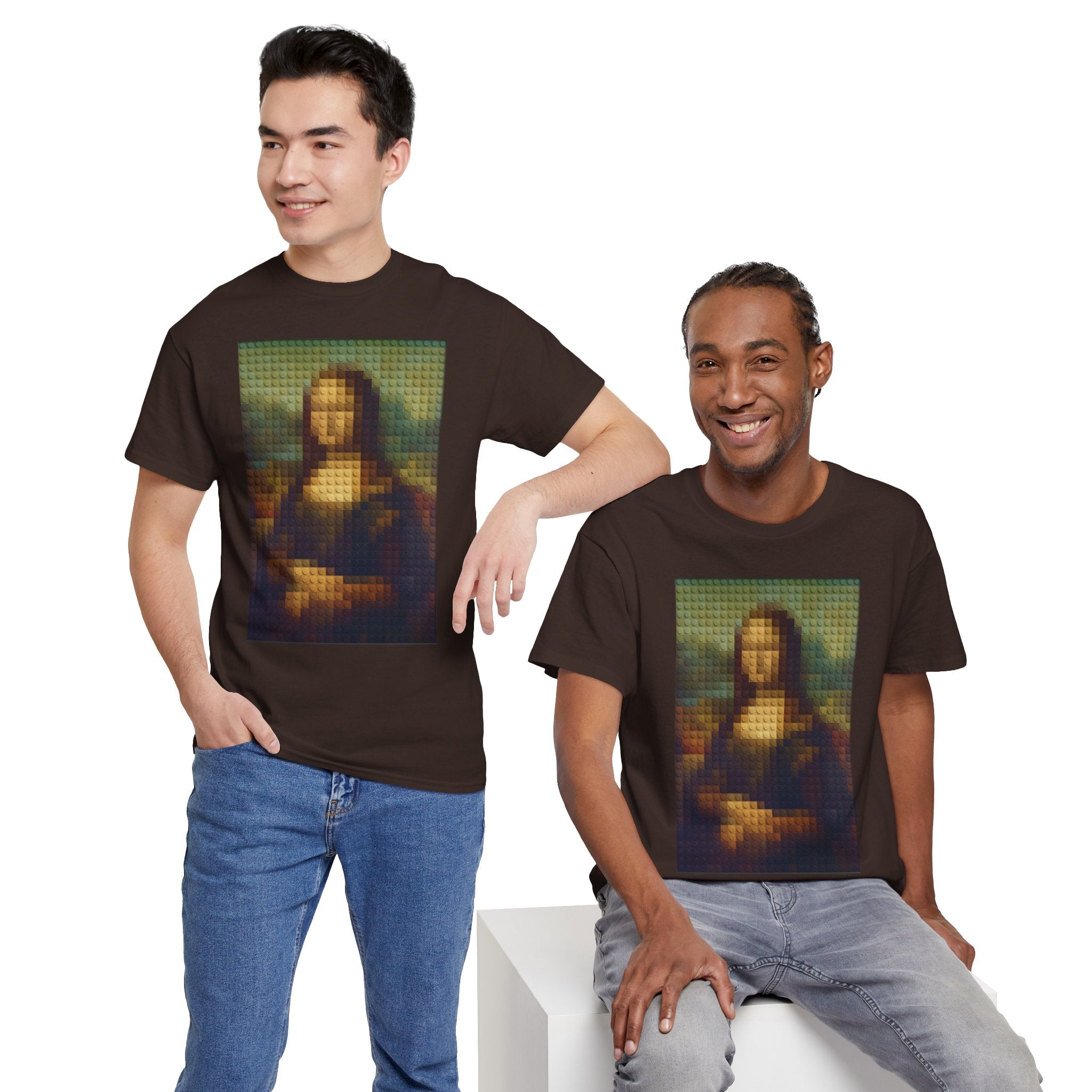 Pixelated Mona Lisa - T‑Shirt