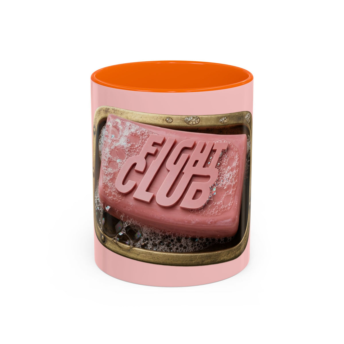 Fight Club Soap Bar Mug in Orange – Fight Club pink soap bar cult film mug