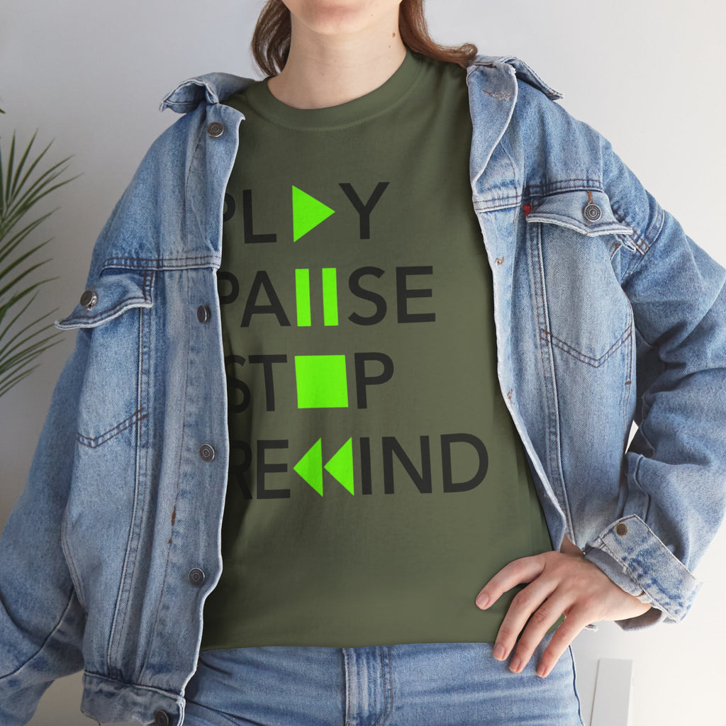 Play Pause Stop Rewind — T-Shirt