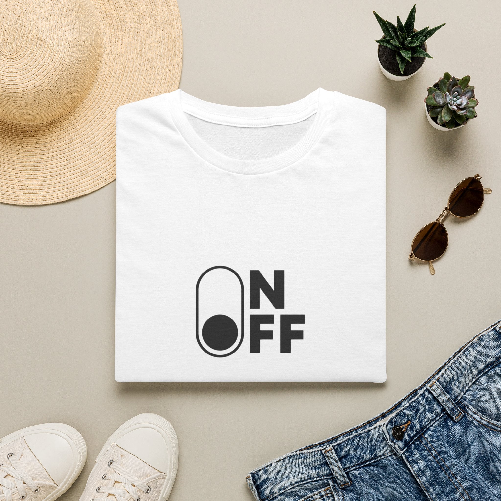 T-Shirt "On/Off" Minimalist Switch Graphic Tee