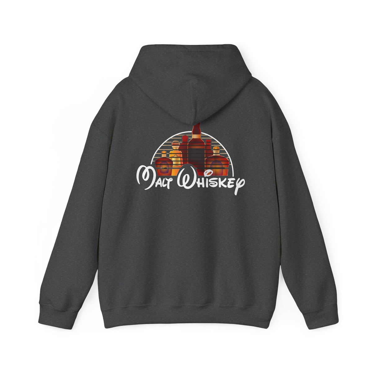 Malt Whiskey Hoodie in Dark Heather – funny logo graphic sweatshirt