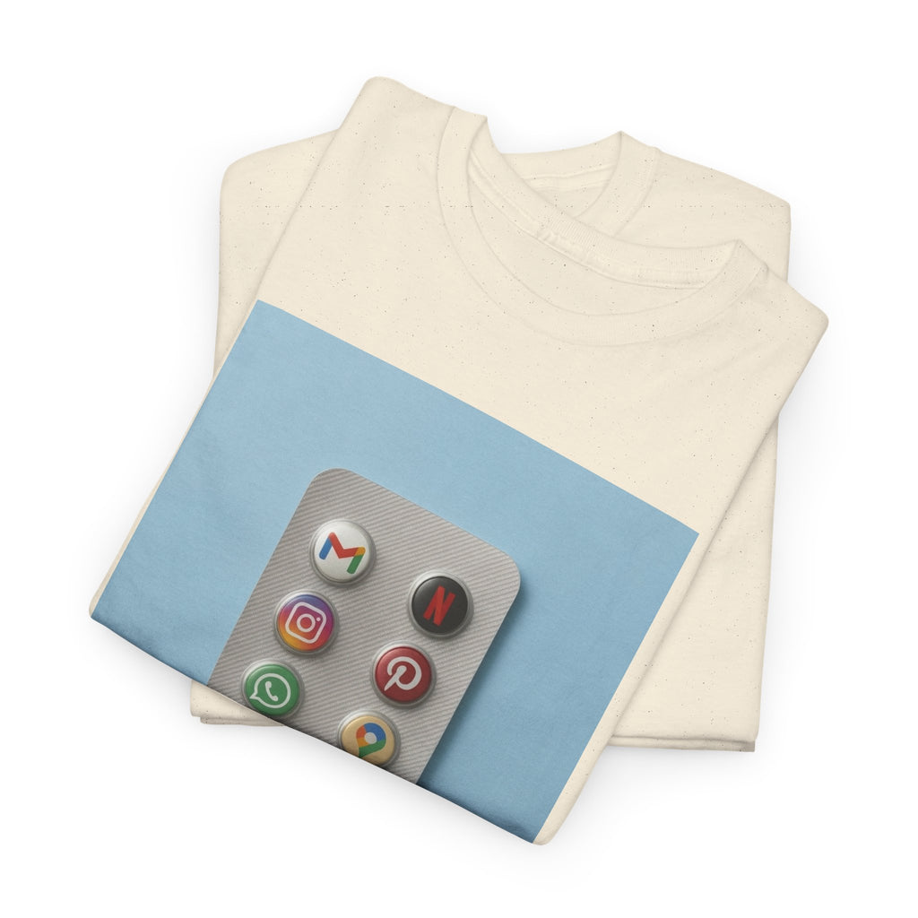 Social Media Pills T-Shirt – Funny Tech Satire Graphic Tee