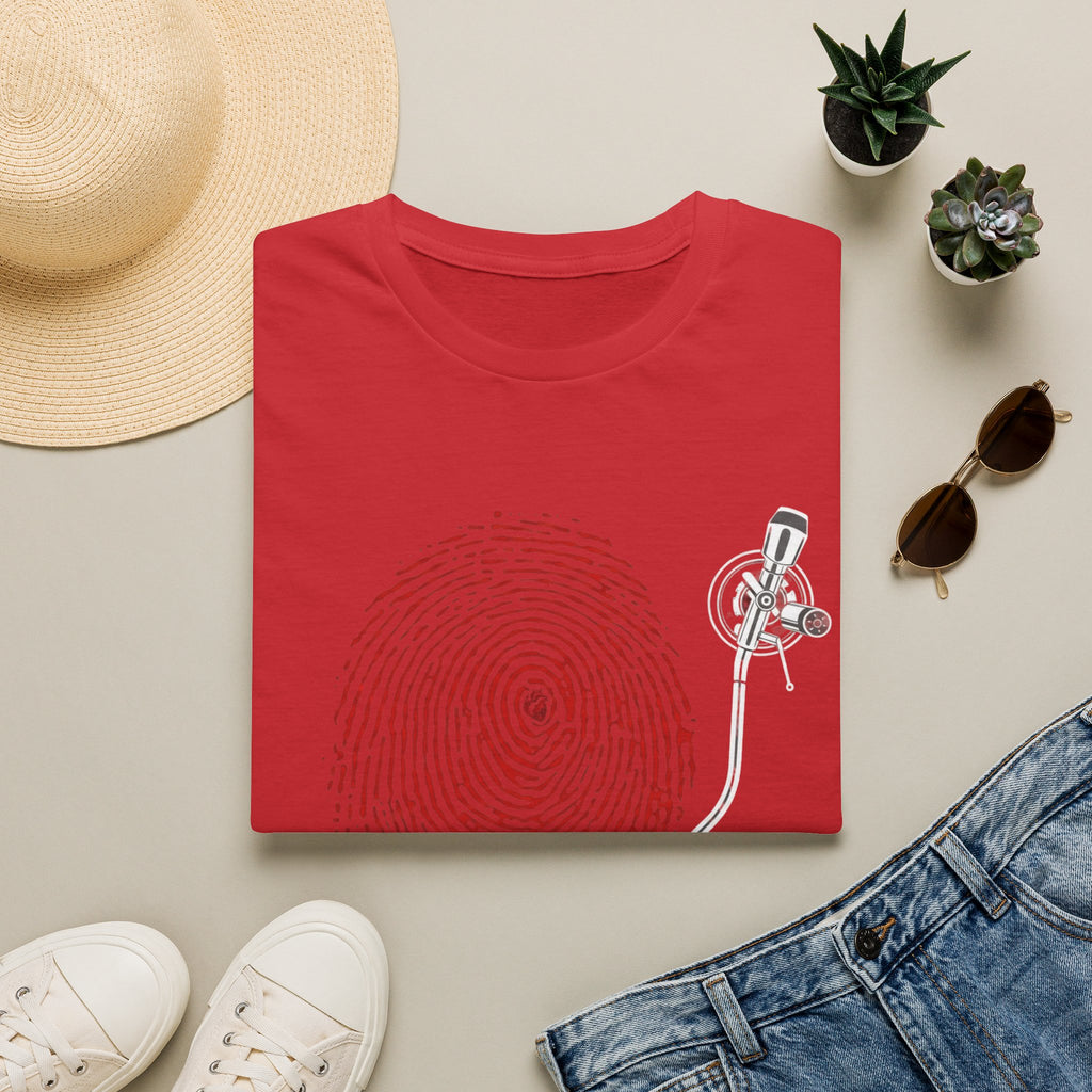 Fingerprint Turntable T-Shirt – Music DJ Graphic Tee