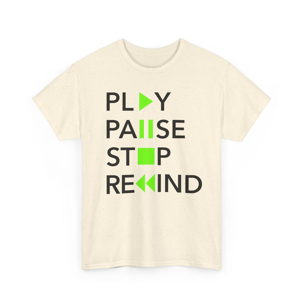 Play Pause Stop Rewind T-Shirt – Music Lover Graphic Tee