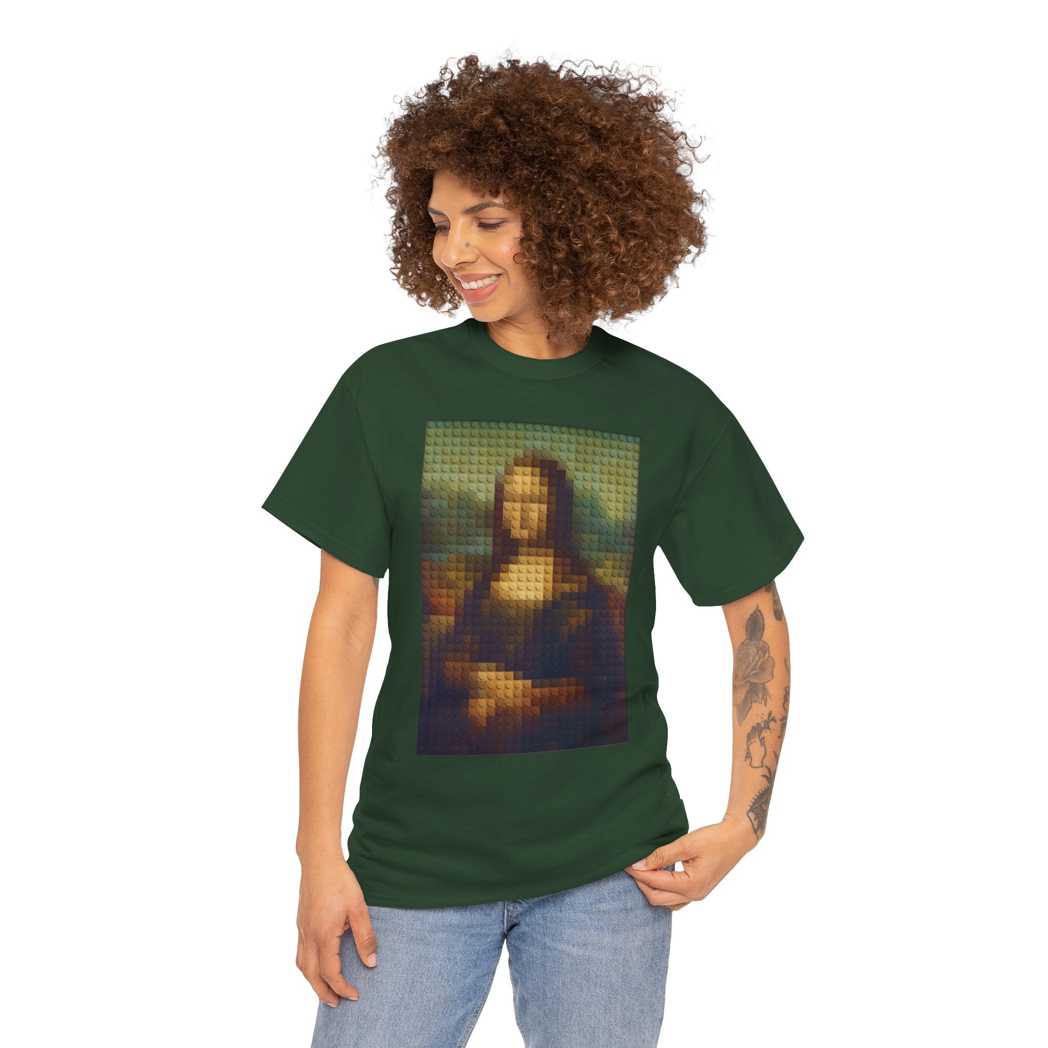Pixelated Mona Lisa - T‑Shirt