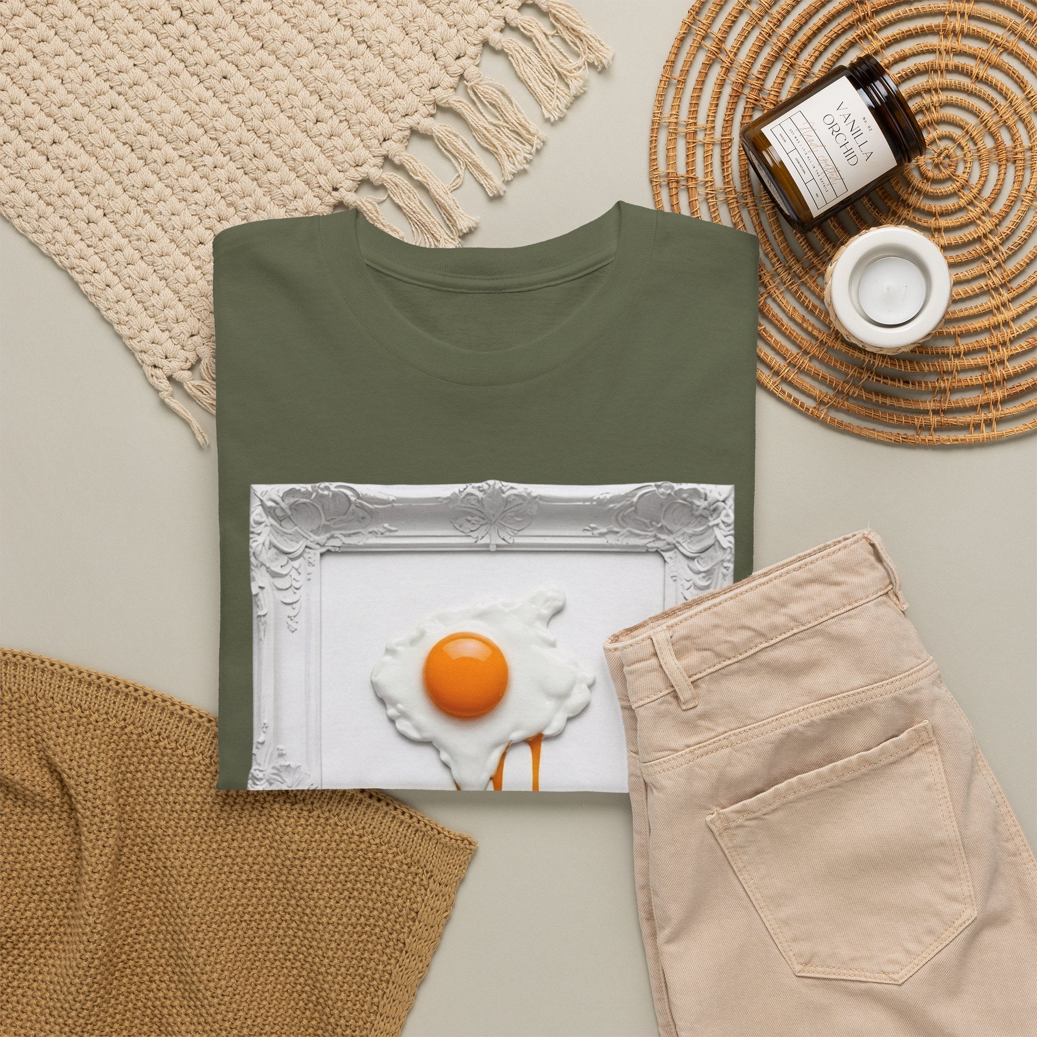 Artful Drip Fried Egg — T‑Shirt