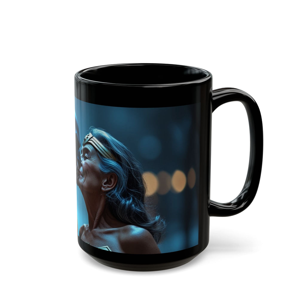 Romantic Batman & Wonder Woman Kiss — Coffee Cup