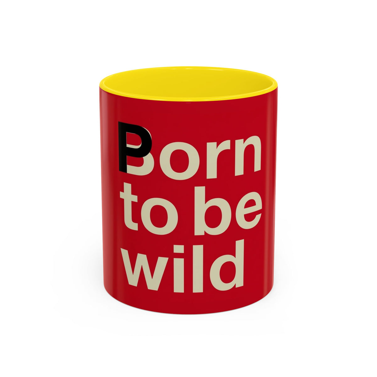 Born to Be Wild Mug in Yellow – Born to Be Wild red rock typography mug