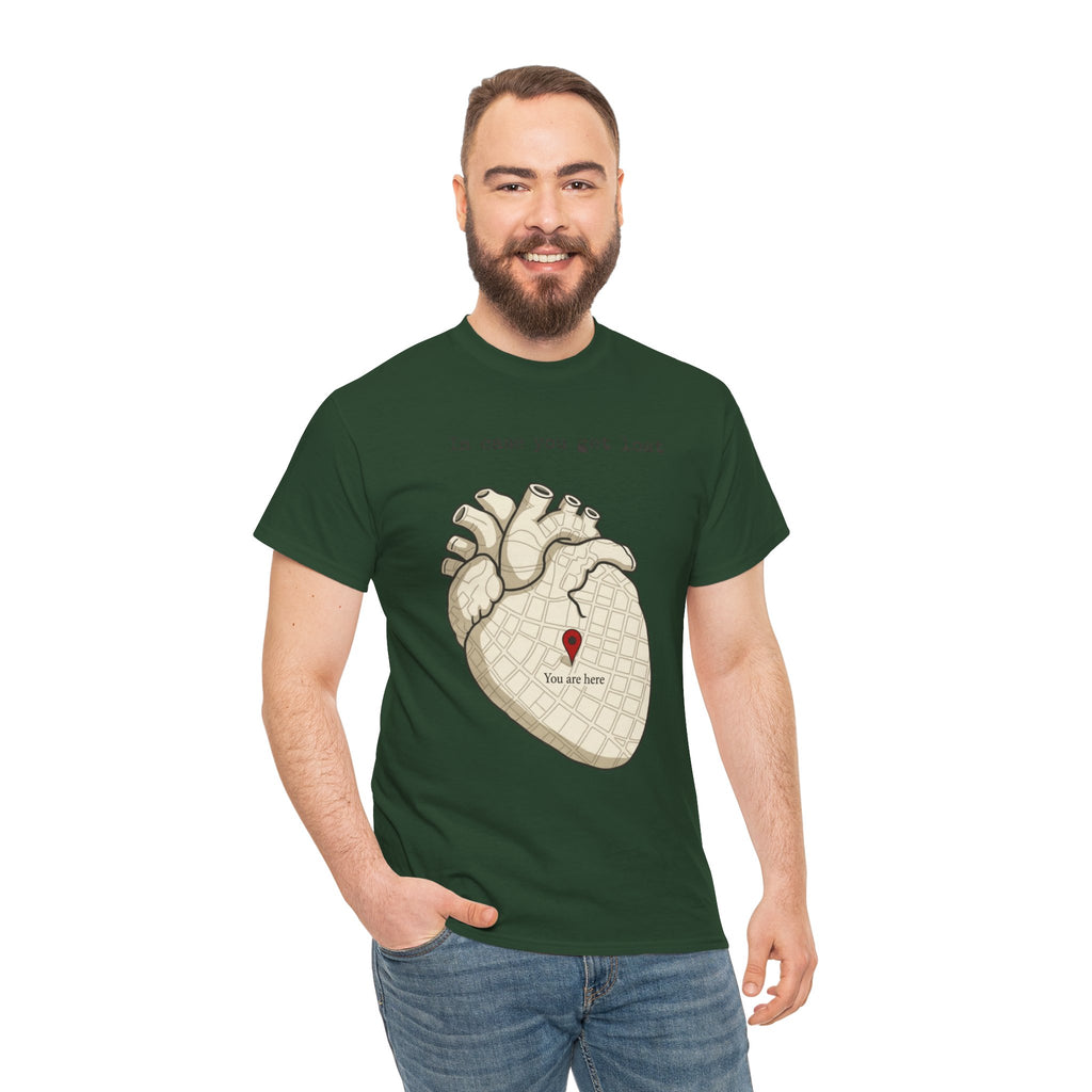 “In case you get lost” Heart Map — T-Shirt