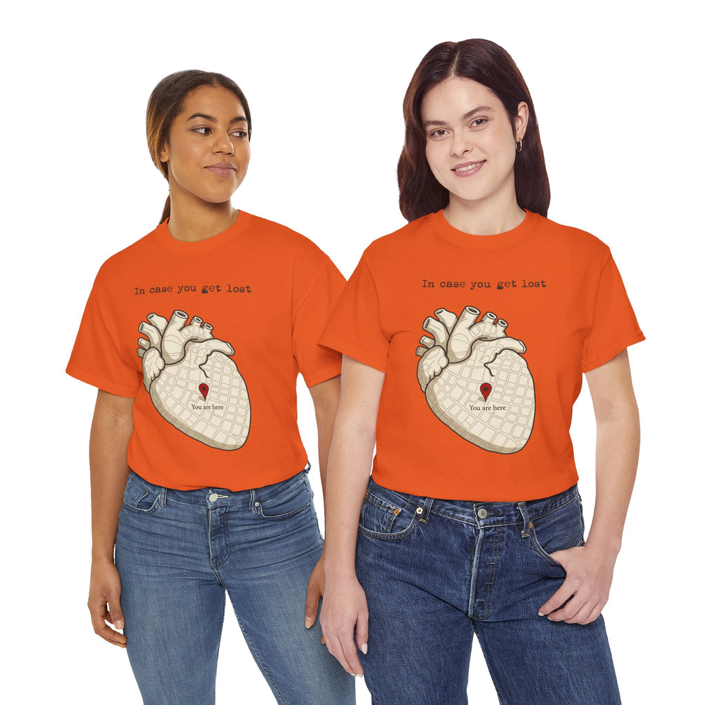 “In case you get lost” Heart Map — T-Shirt