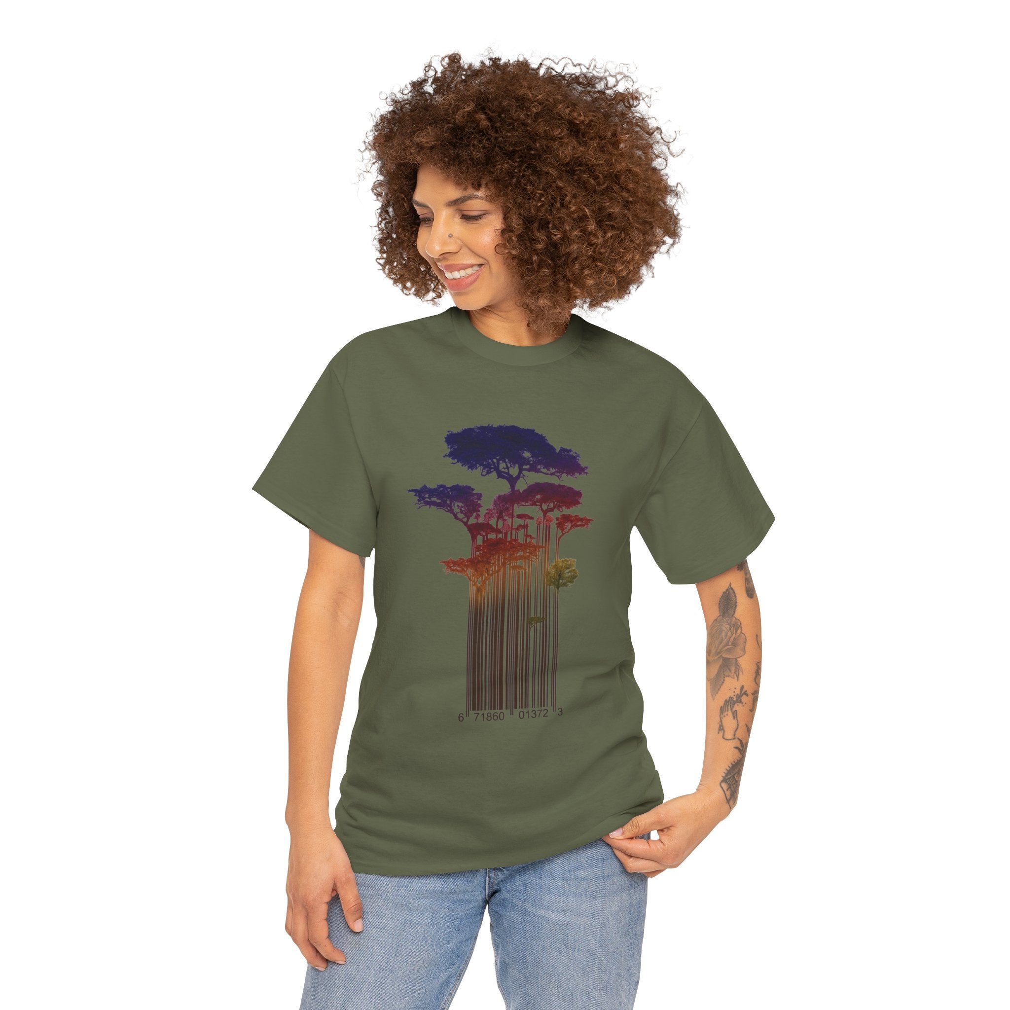 Barcode Forest T‑Shirt