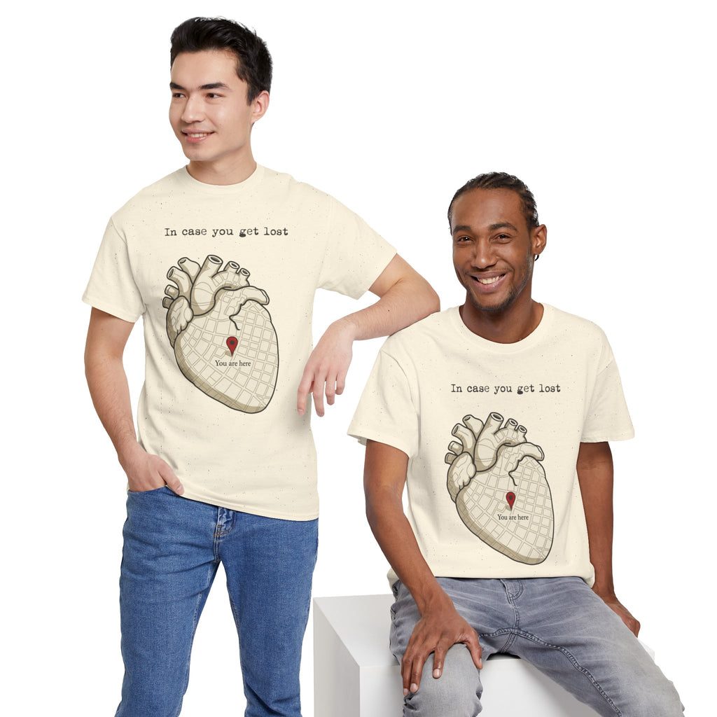 “In case you get lost” Heart Map — T-Shirt