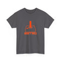 Retro Arcade Joystick T-Shirt in Charcoal – nostalgic gaming graphic tee