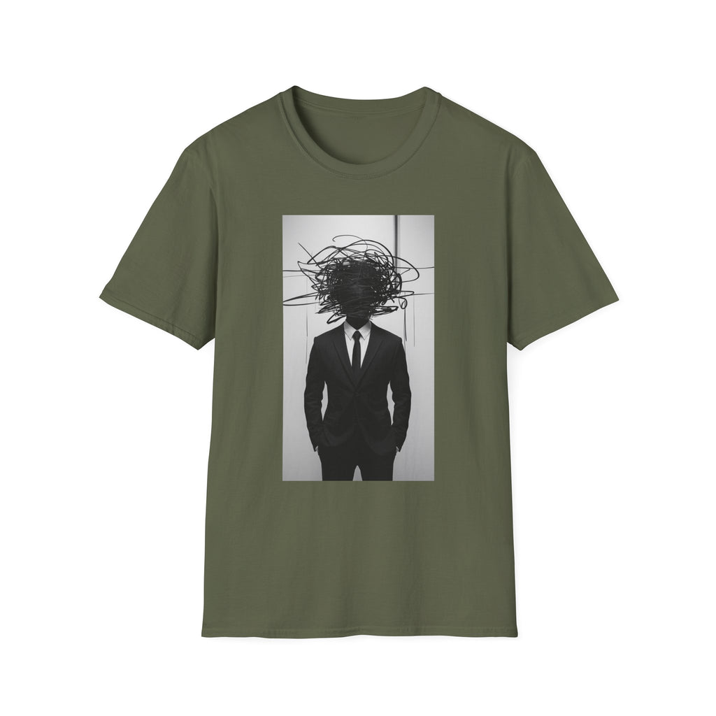 Abstract Scribble Head — T‑Shirt