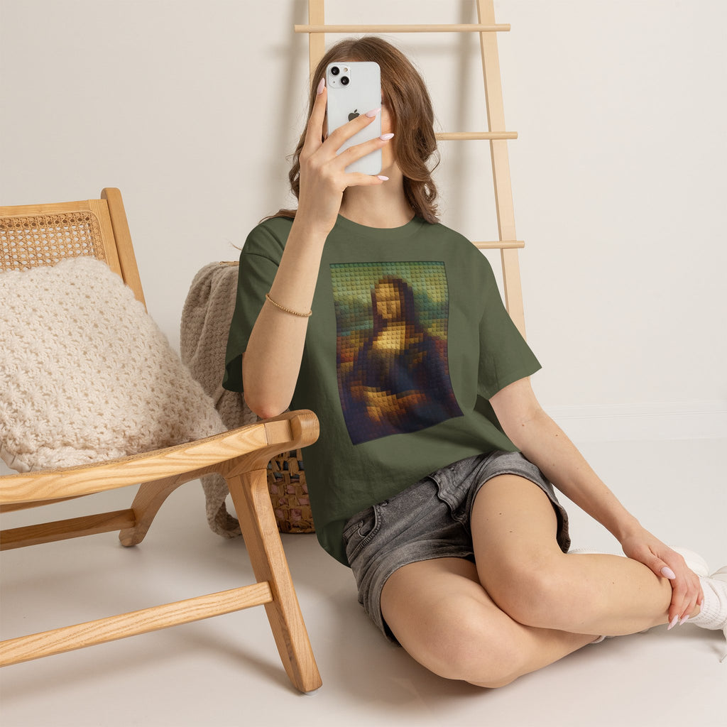 Pixelated Mona Lisa - T‑Shirt
