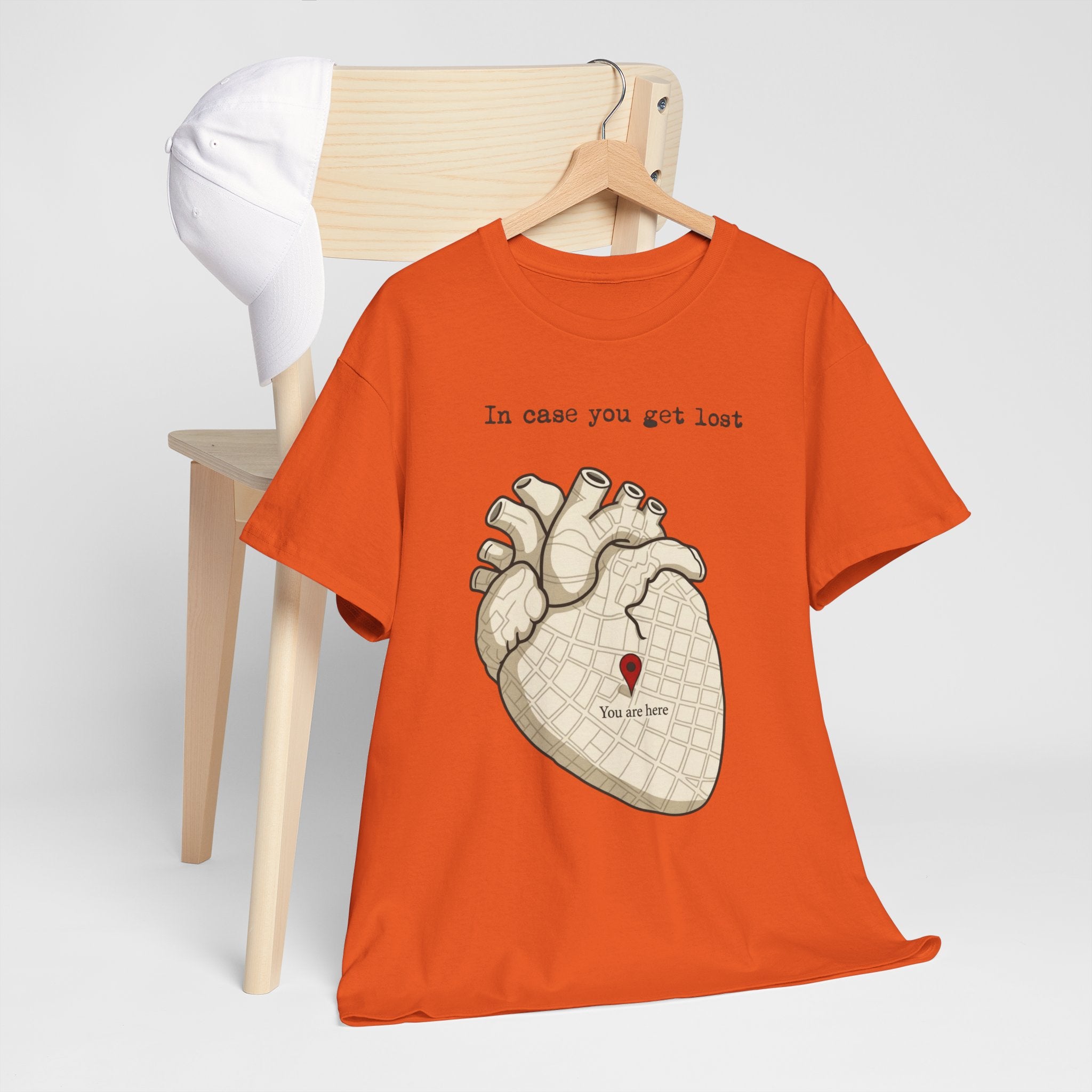 “In case you get lost” Heart Map — T-Shirt