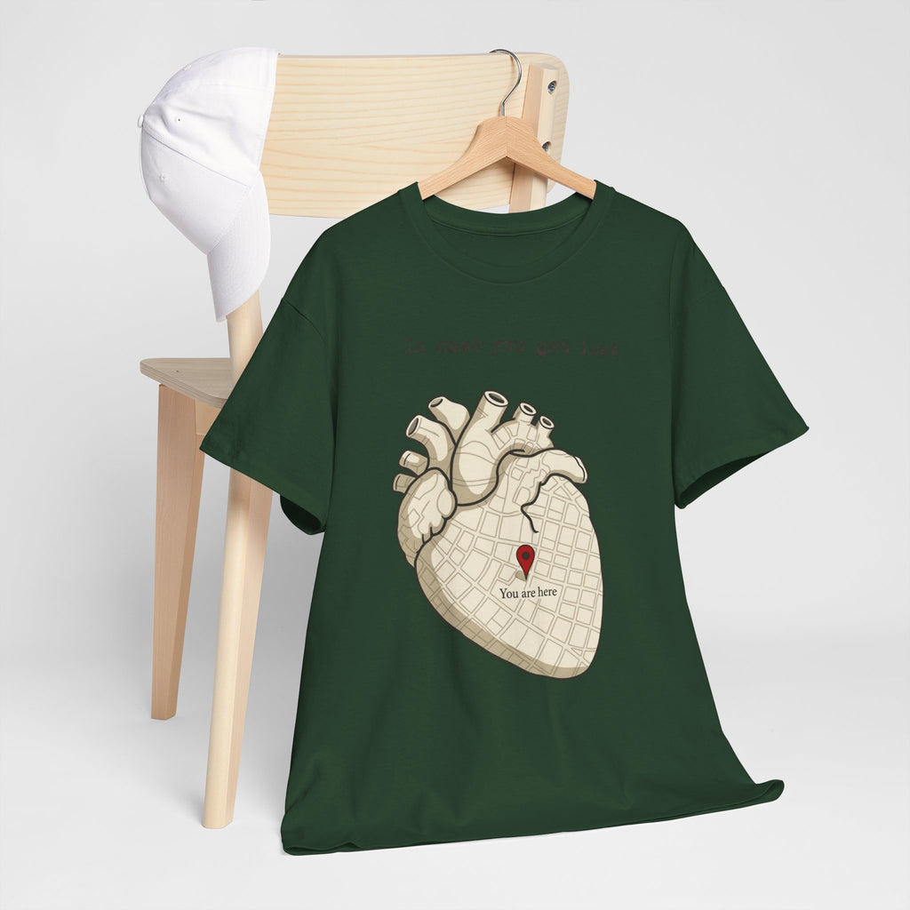 “In case you get lost” Heart Map — T-Shirt