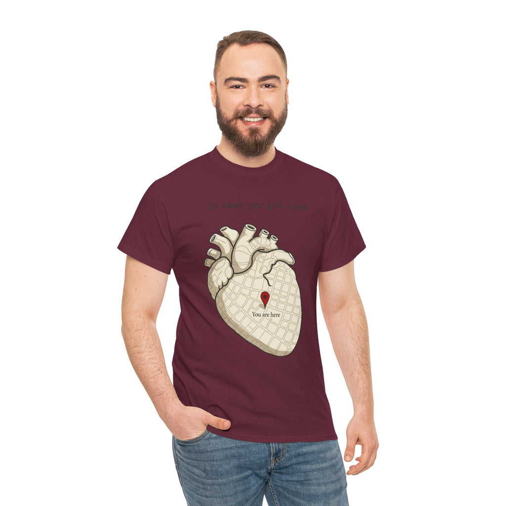 “In case you get lost” Heart Map — T-Shirt
