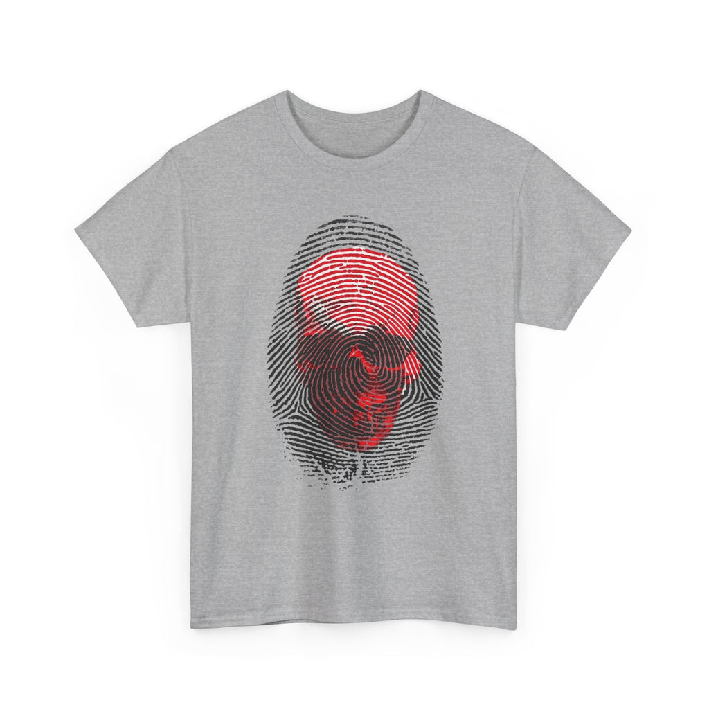 Skull Fingerprint T-Shirt – Dark Art Graphic Tee