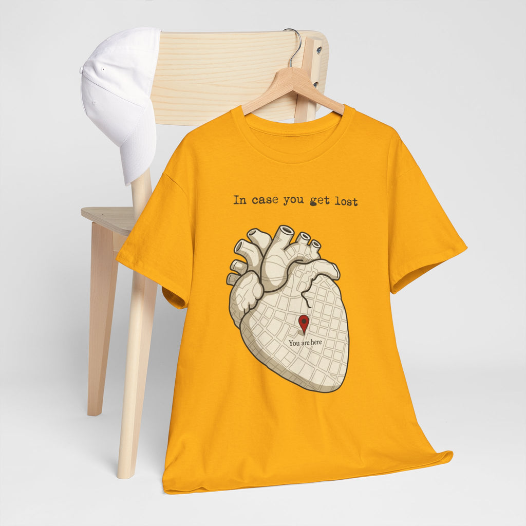 “In case you get lost” Heart Map — T-Shirt