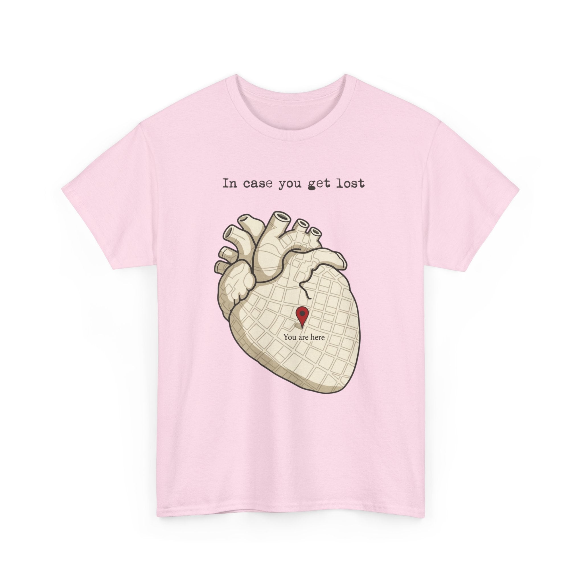 “In case you get lost” Heart Map — T-Shirt