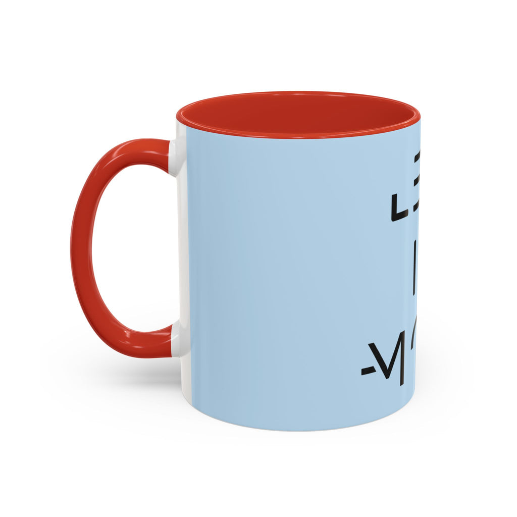 Less Is More Minimalist Accent Coffee Mug — Blue 11/15oz