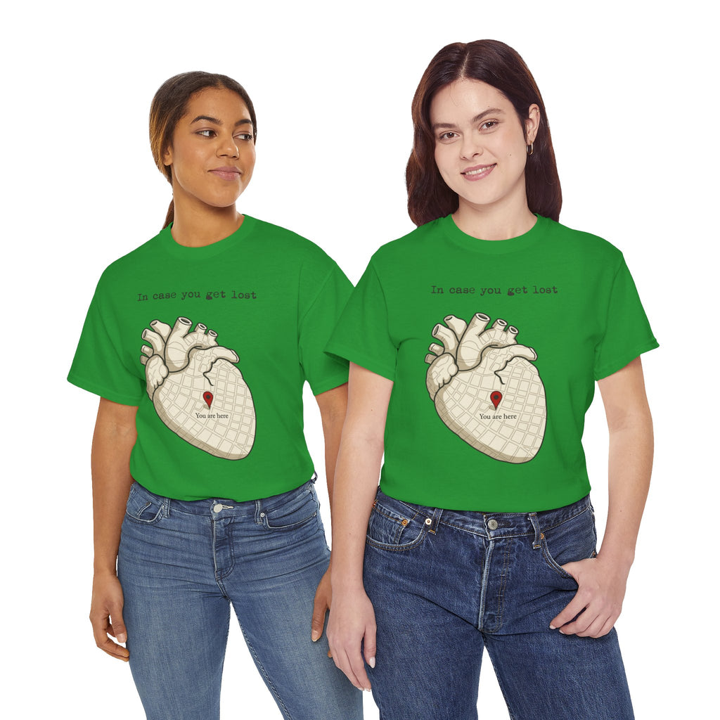 “In case you get lost” Heart Map — T-Shirt
