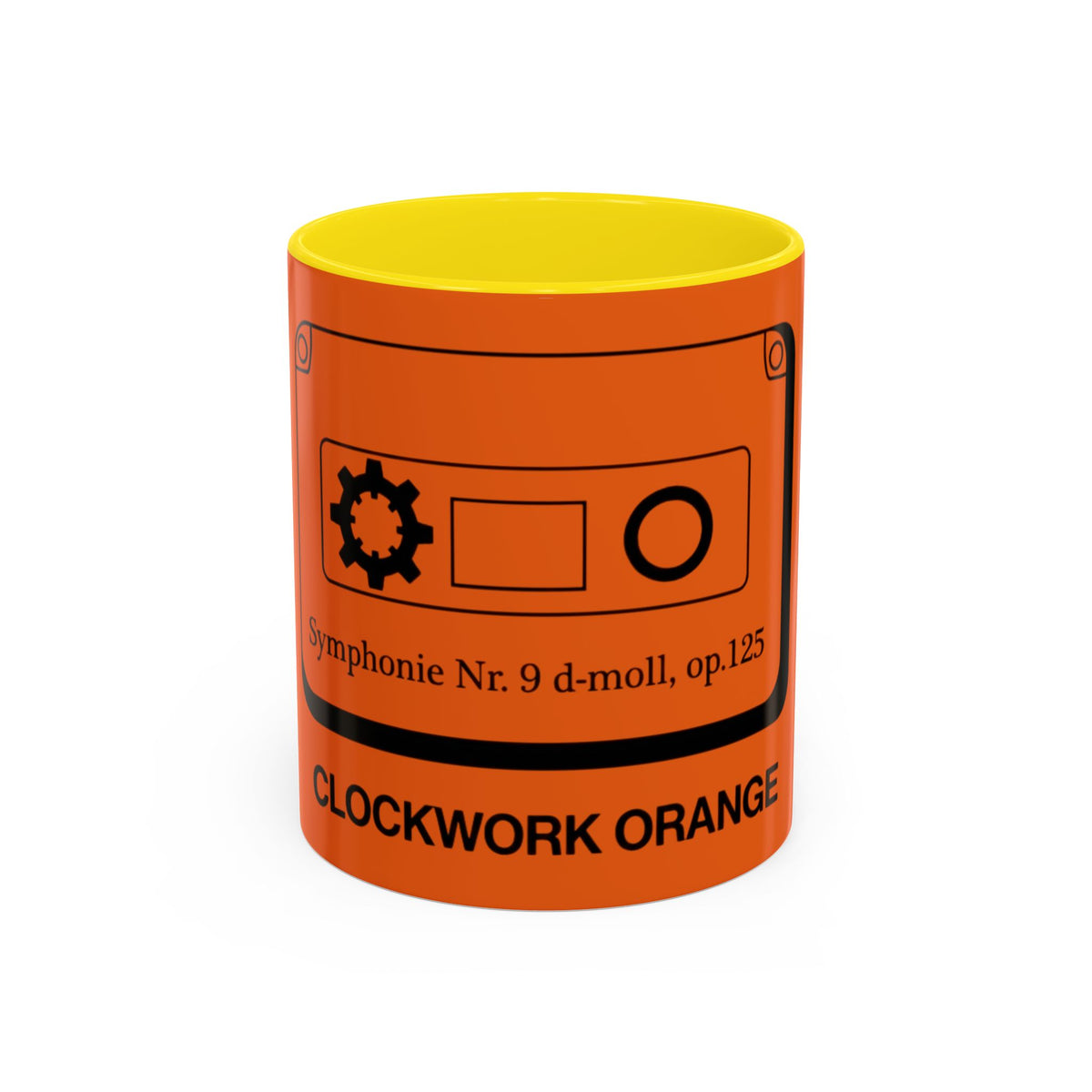 Clockwork Orange Mug in Yellow – Clockwork Orange cassette cult film mug