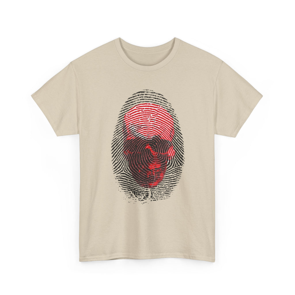 Skull Fingerprint T-Shirt – Dark Art Graphic Tee