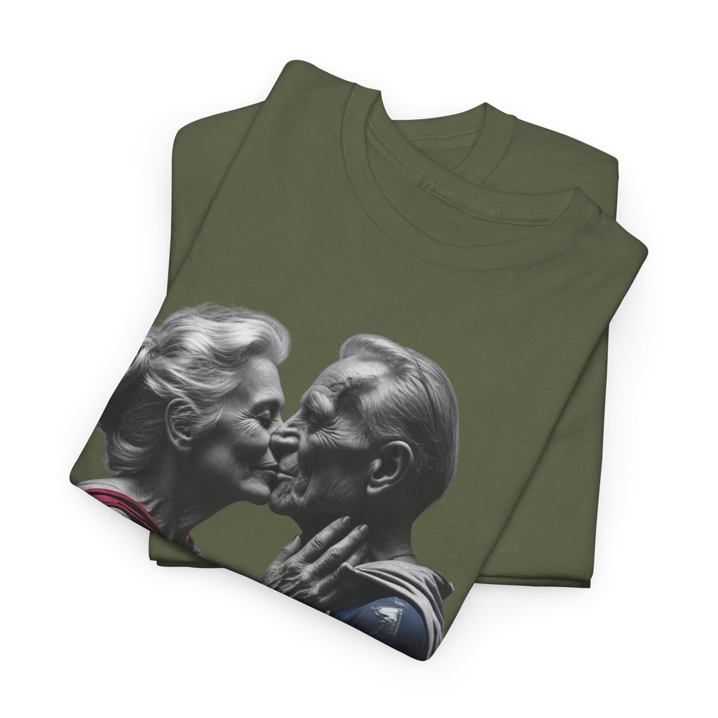 Kissing Old Superheroes — T‑Shirt