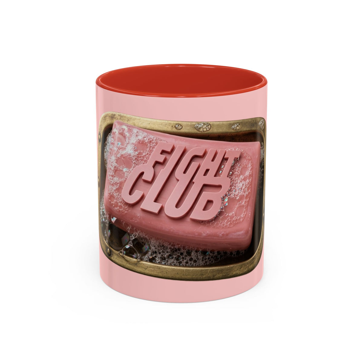 Fight Club Soap Bar Mug in Red – Fight Club pink soap bar cult film mug
