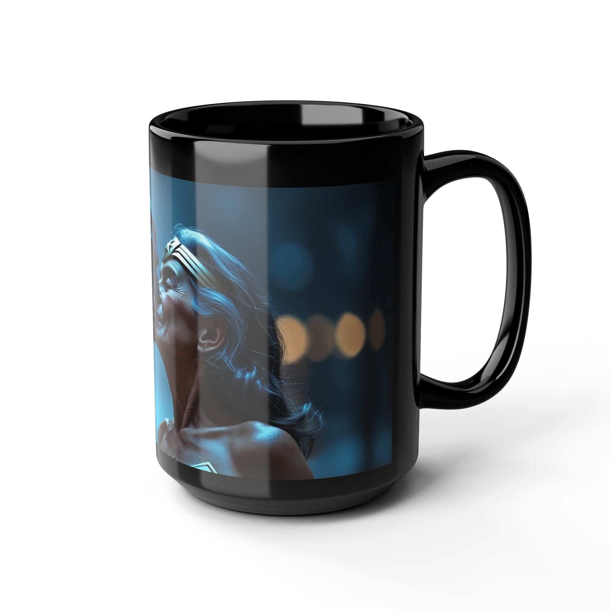 Romantic Batman & Wonder Woman Kiss — Coffee Cup