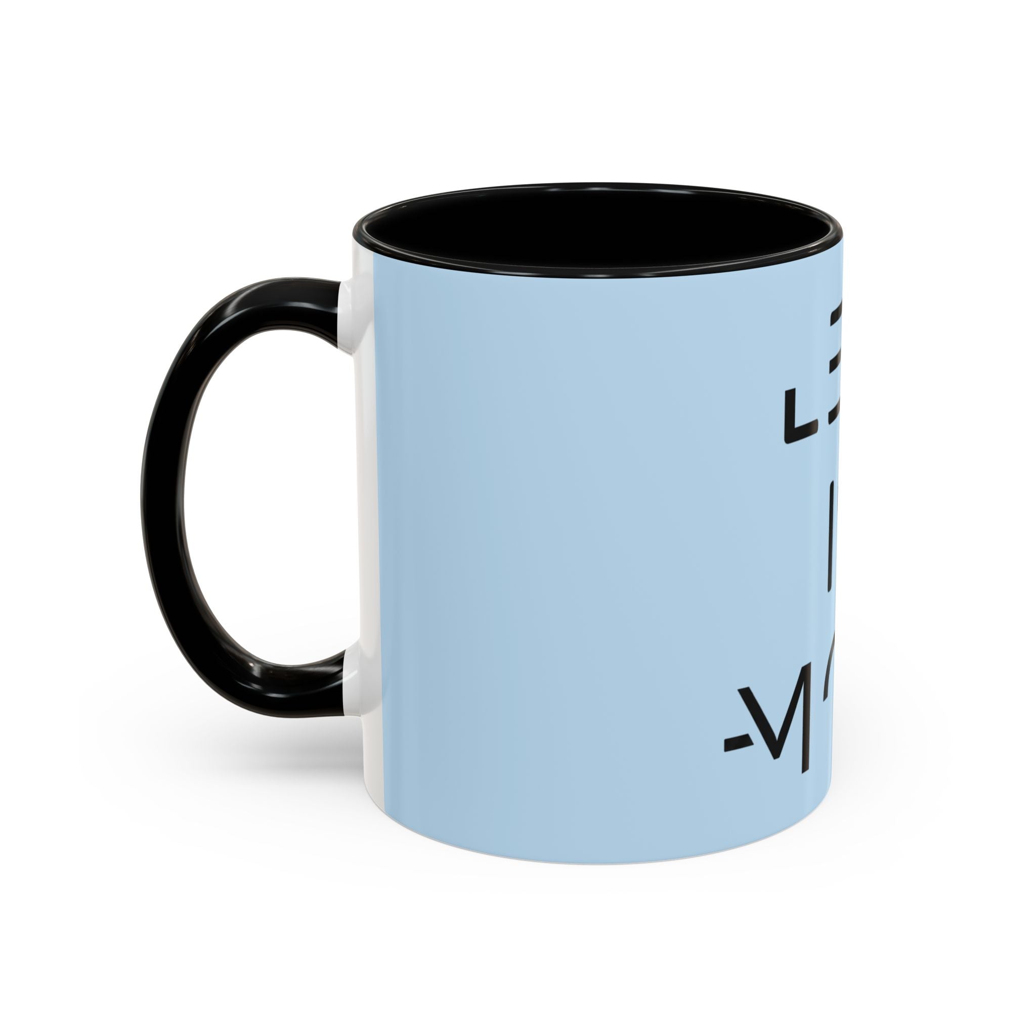 Less Is More Minimalist Accent Coffee Mug — Blue 11/15oz