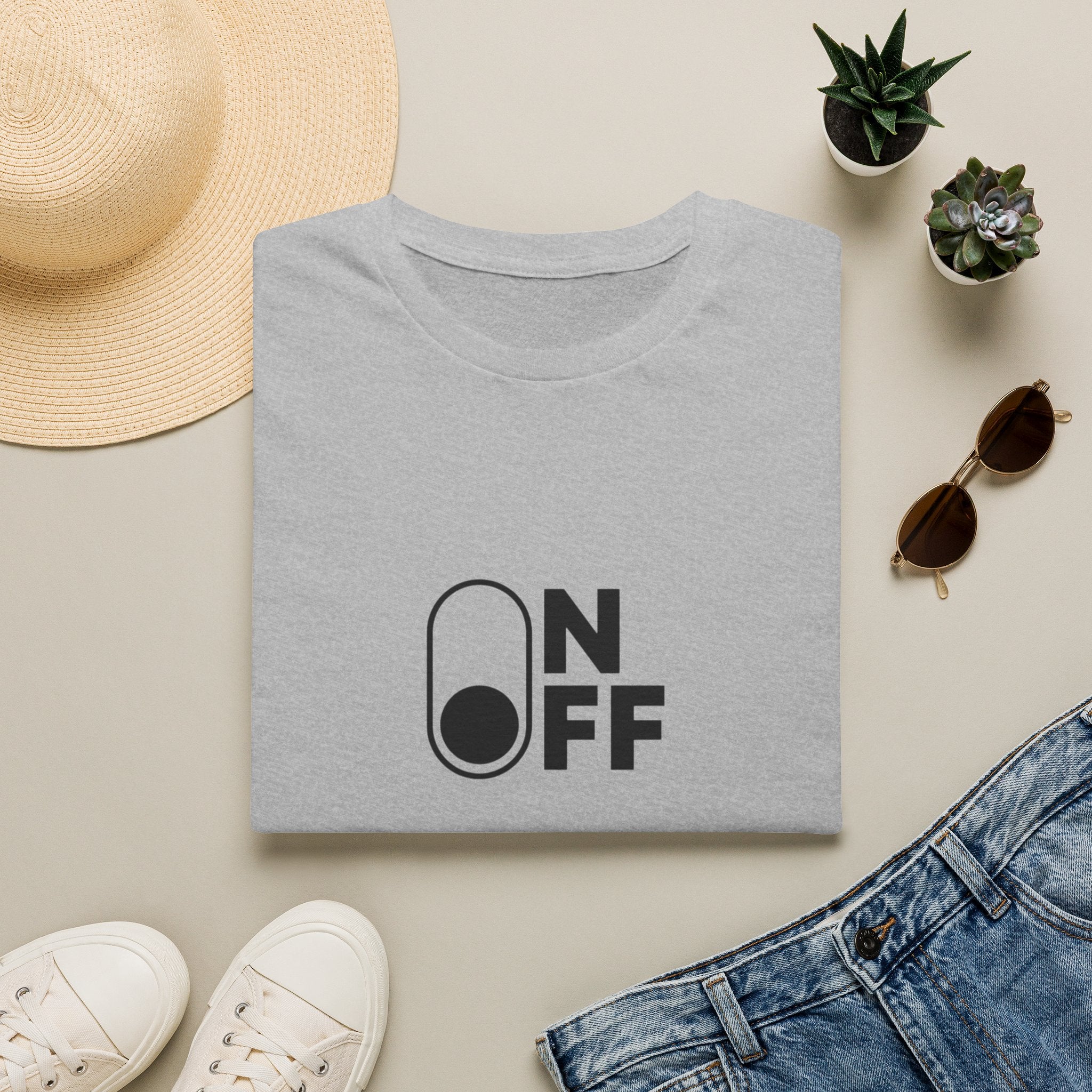 T-Shirt "On/Off" Minimalist Switch Graphic Tee
