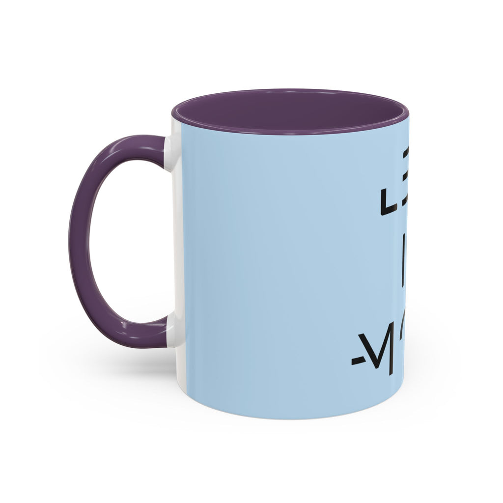 Less Is More Minimalist Accent Coffee Mug — Blue 11/15oz