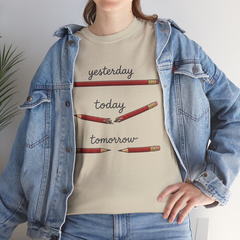 "yesterday, today, tomorrow" — Tshirt