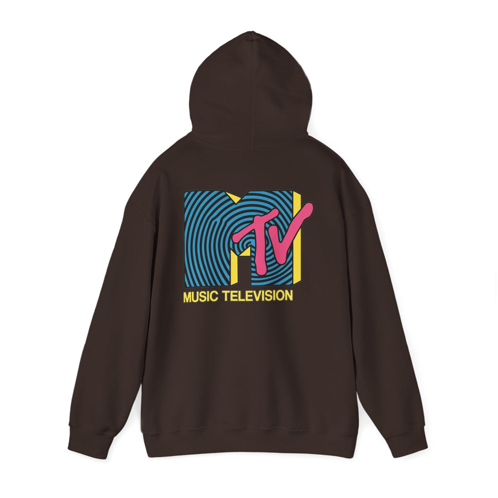 MTV Retro Logo Hoodie – 90s music culture sweatshirt.