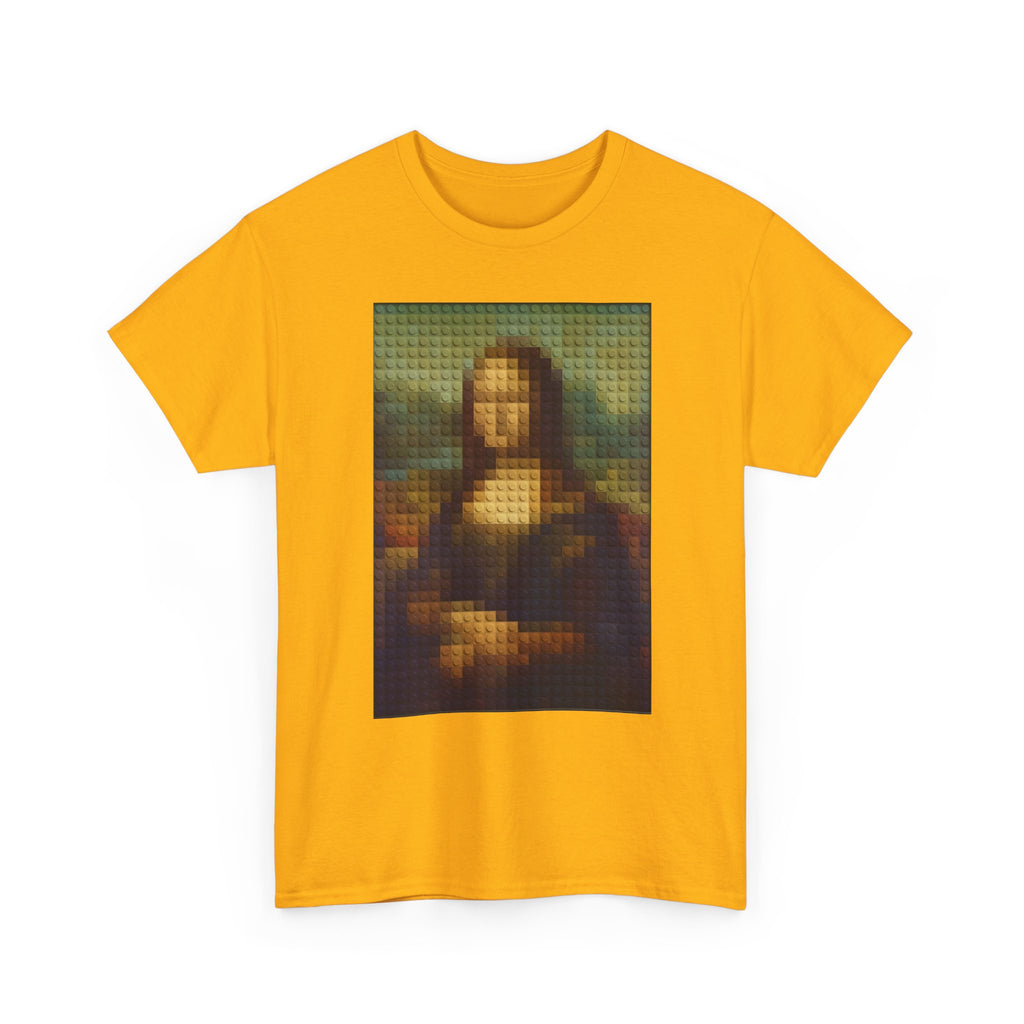Pixelated Mona Lisa T-Shirt – digital art graphic tee, alternate view 12
