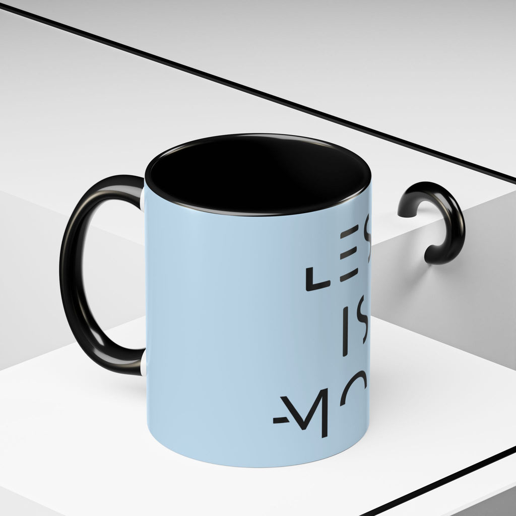Less Is More Minimalist Accent Coffee Mug — Blue 11/15oz