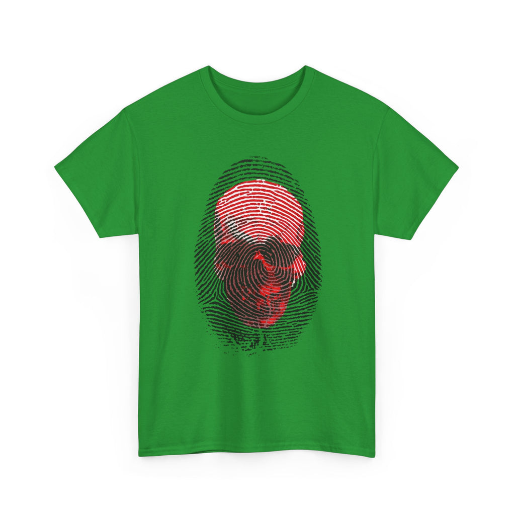 Skull Fingerprint T-Shirt – Dark Art Graphic Tee