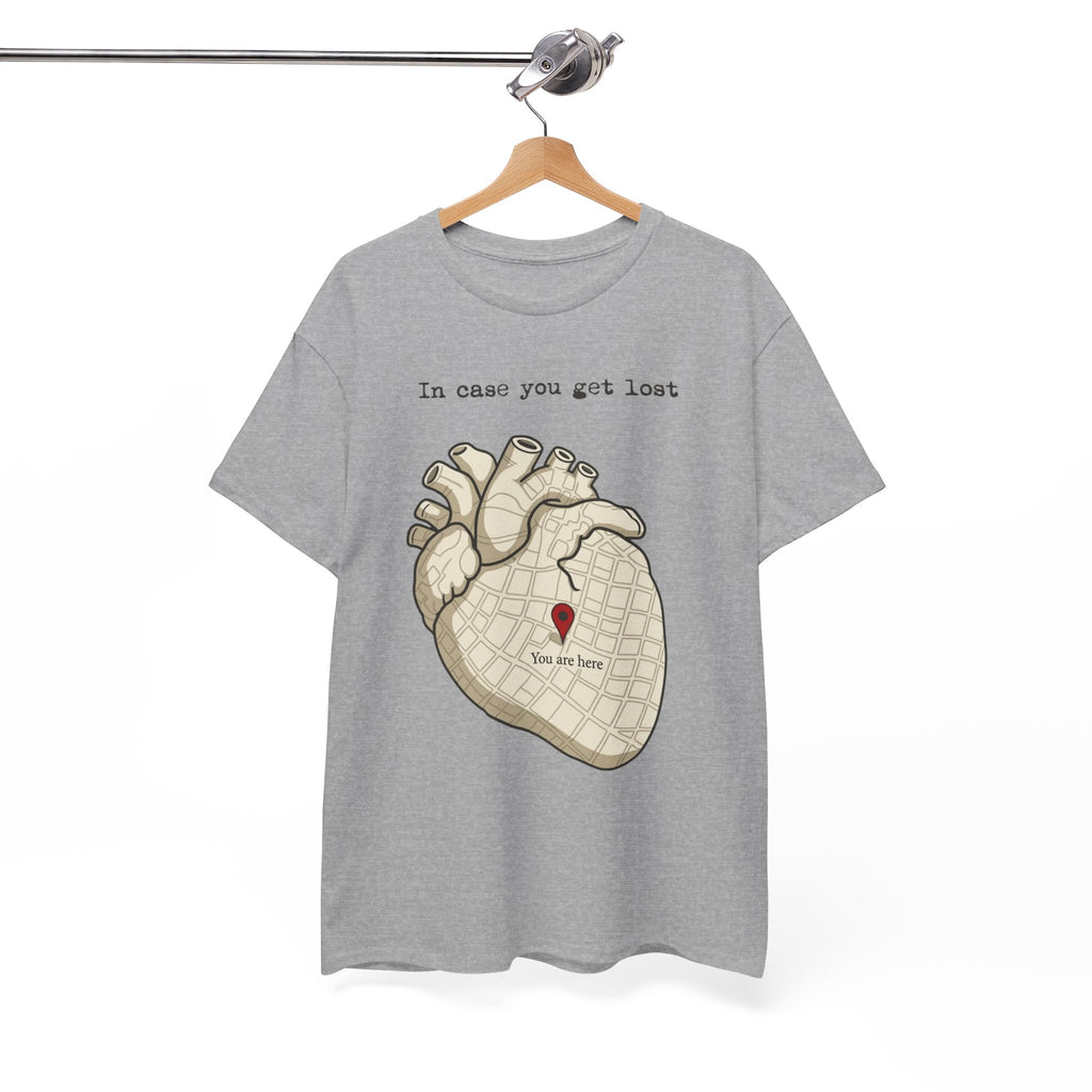 “In case you get lost” Heart Map — T-Shirt