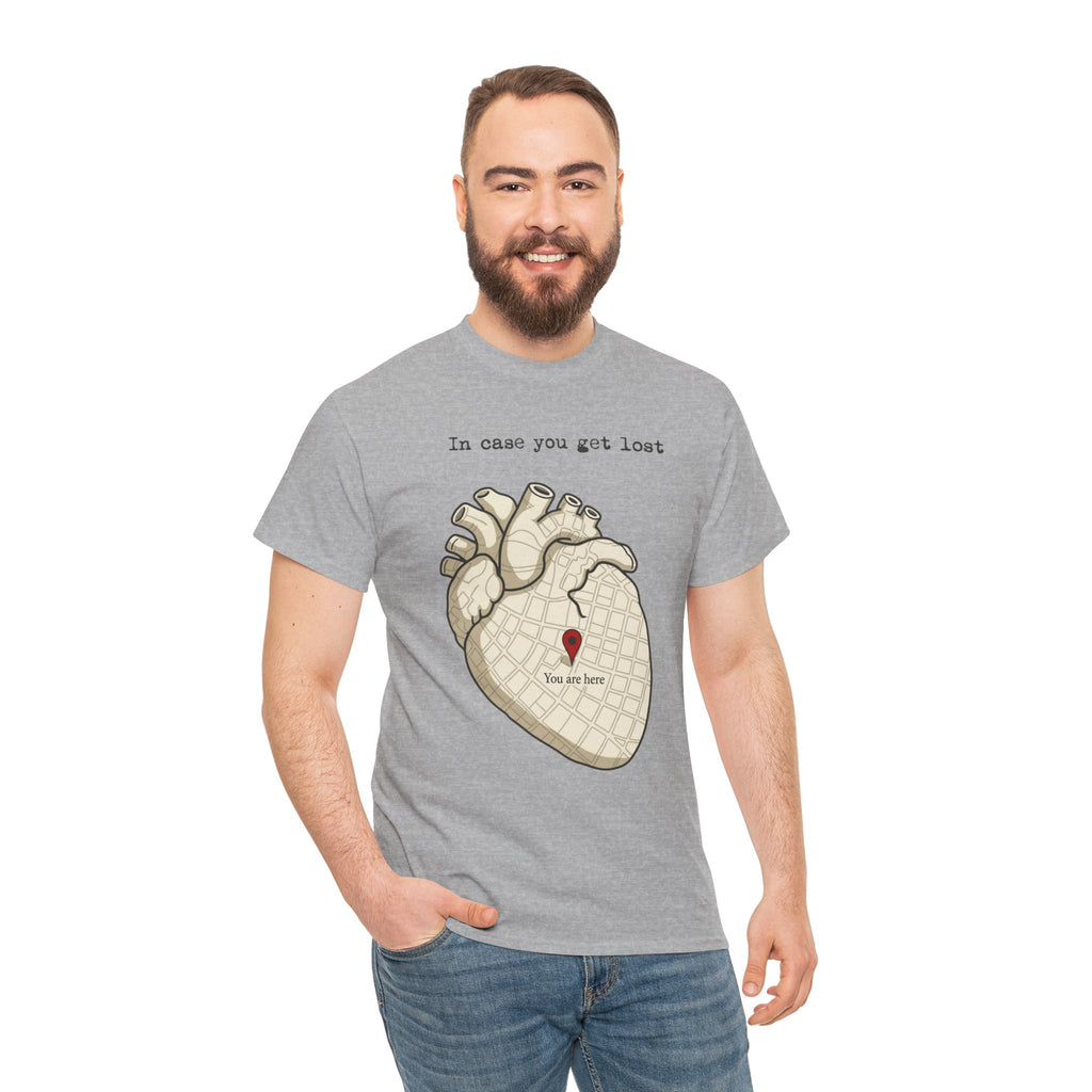“In case you get lost” Heart Map — T-Shirt