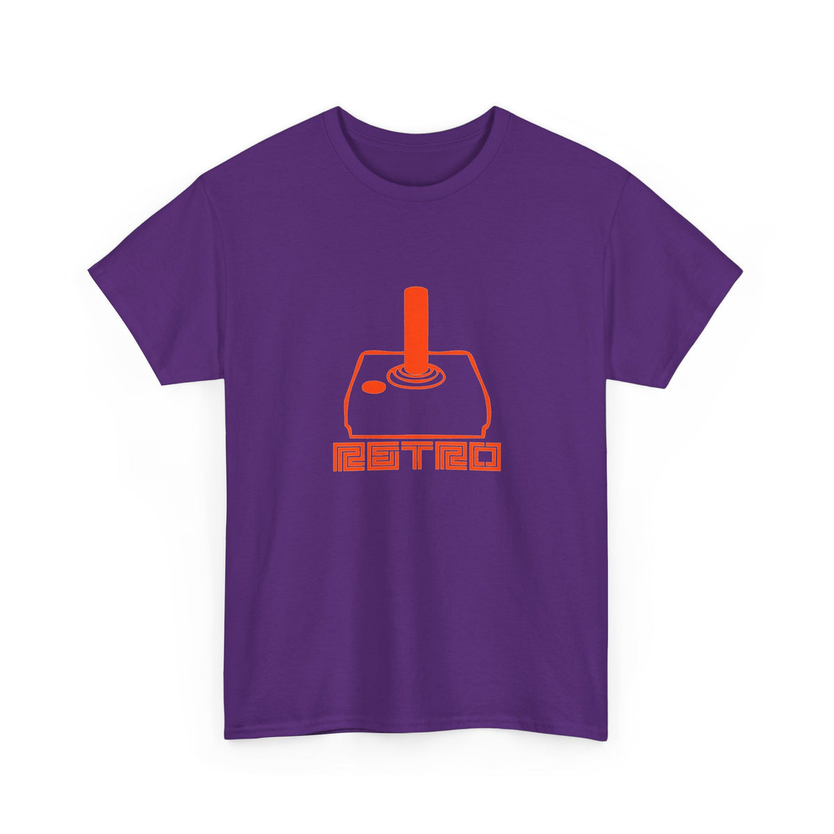 Retro Arcade Joystick T-Shirt in Purple – nostalgic gaming graphic tee