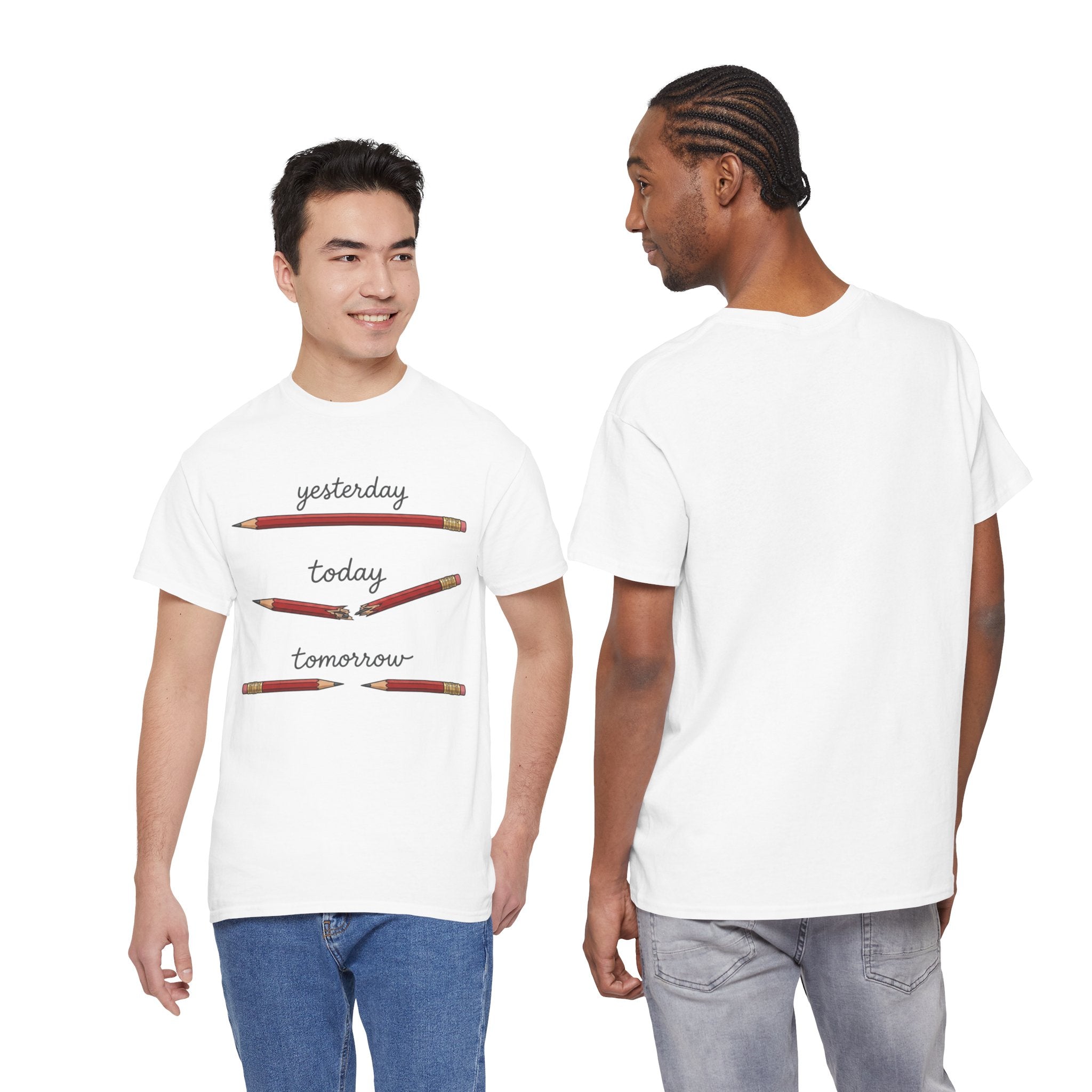 "yesterday, today, tomorrow" — Tshirt