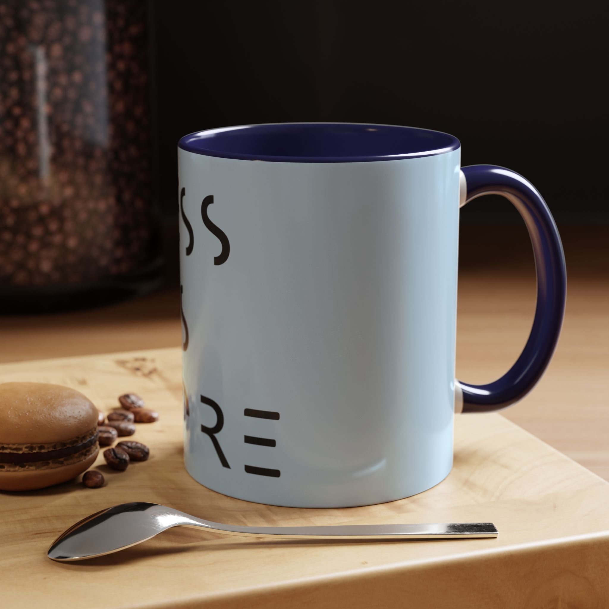 Less Is More Minimalist Accent Coffee Mug — Blue 11/15oz