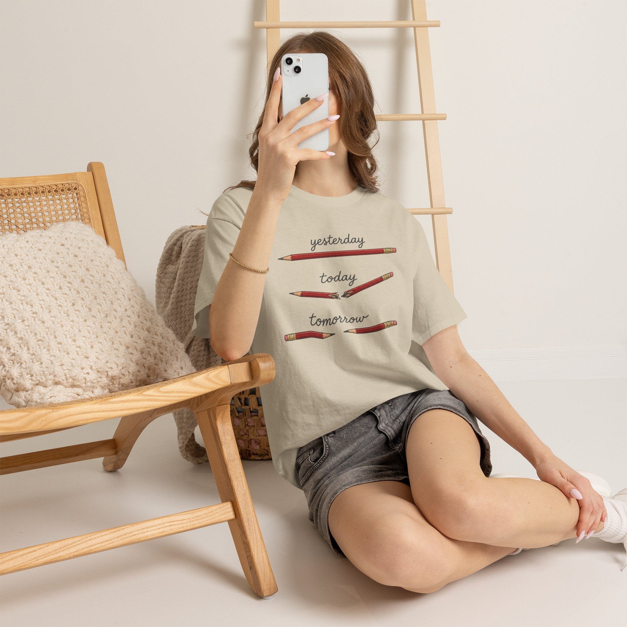 "yesterday, today, tomorrow" — Tshirt