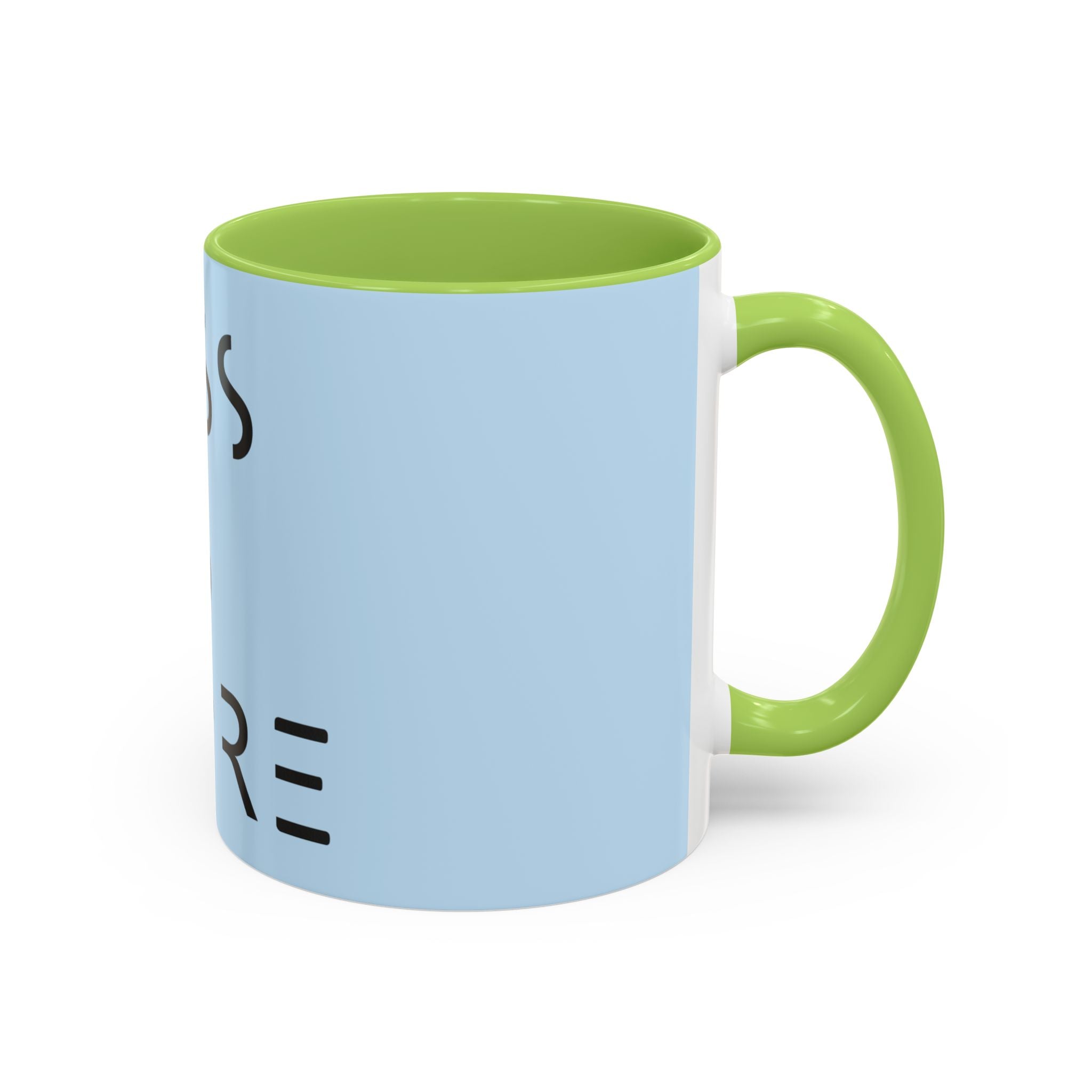 Less Is More Minimalist Accent Coffee Mug — Blue 11/15oz